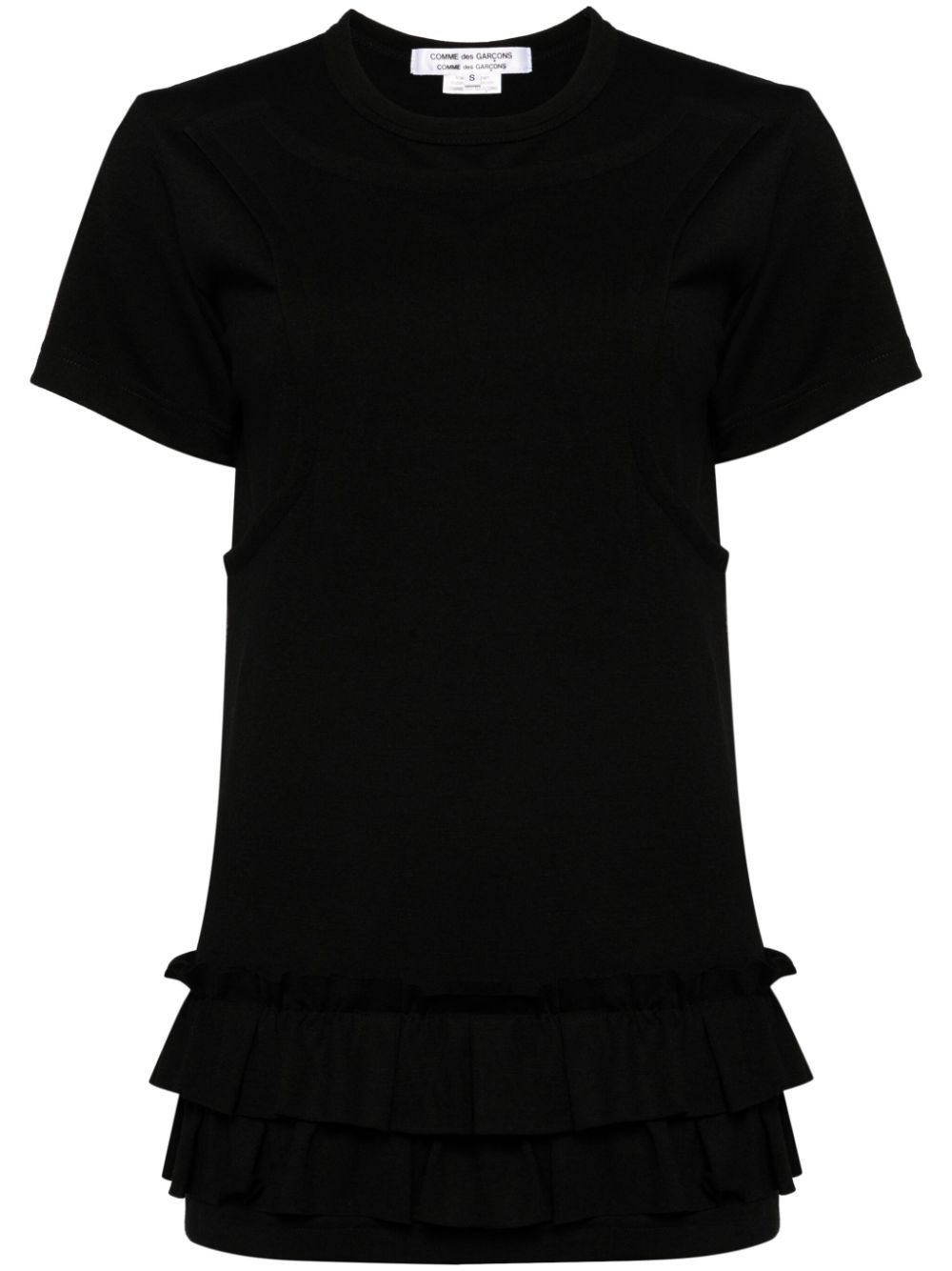 ruffled jersey T-shirt - 1