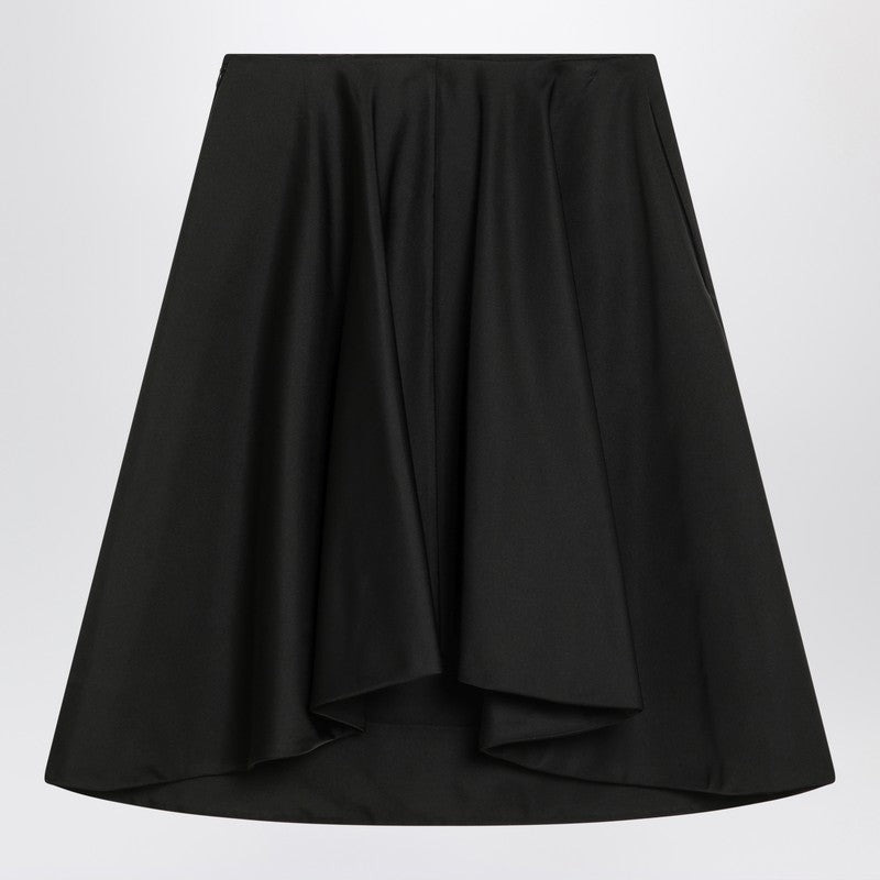 Alexander Mcqueen Flared Black Skirt In Silk Blend Women - 2