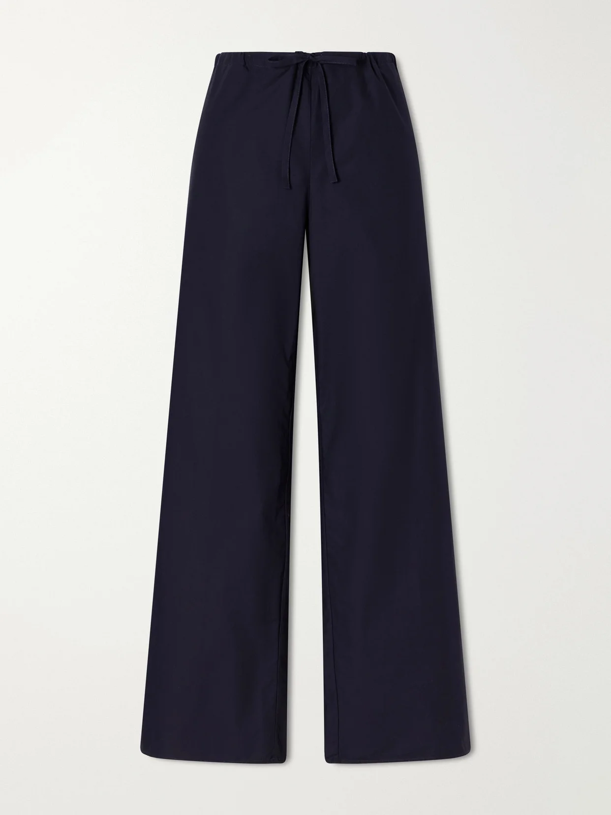 Josephine Drawstring Organic Cotton-poplin Straight-leg Pants - 1