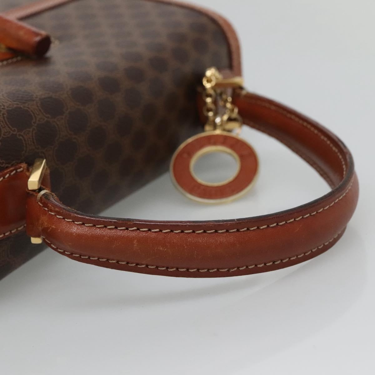 CELINE Macadam Canvas Hand Bag Pvc Leather Brown - 7