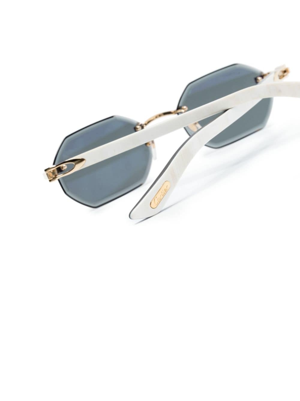 geometric rimless sunglasses - 3