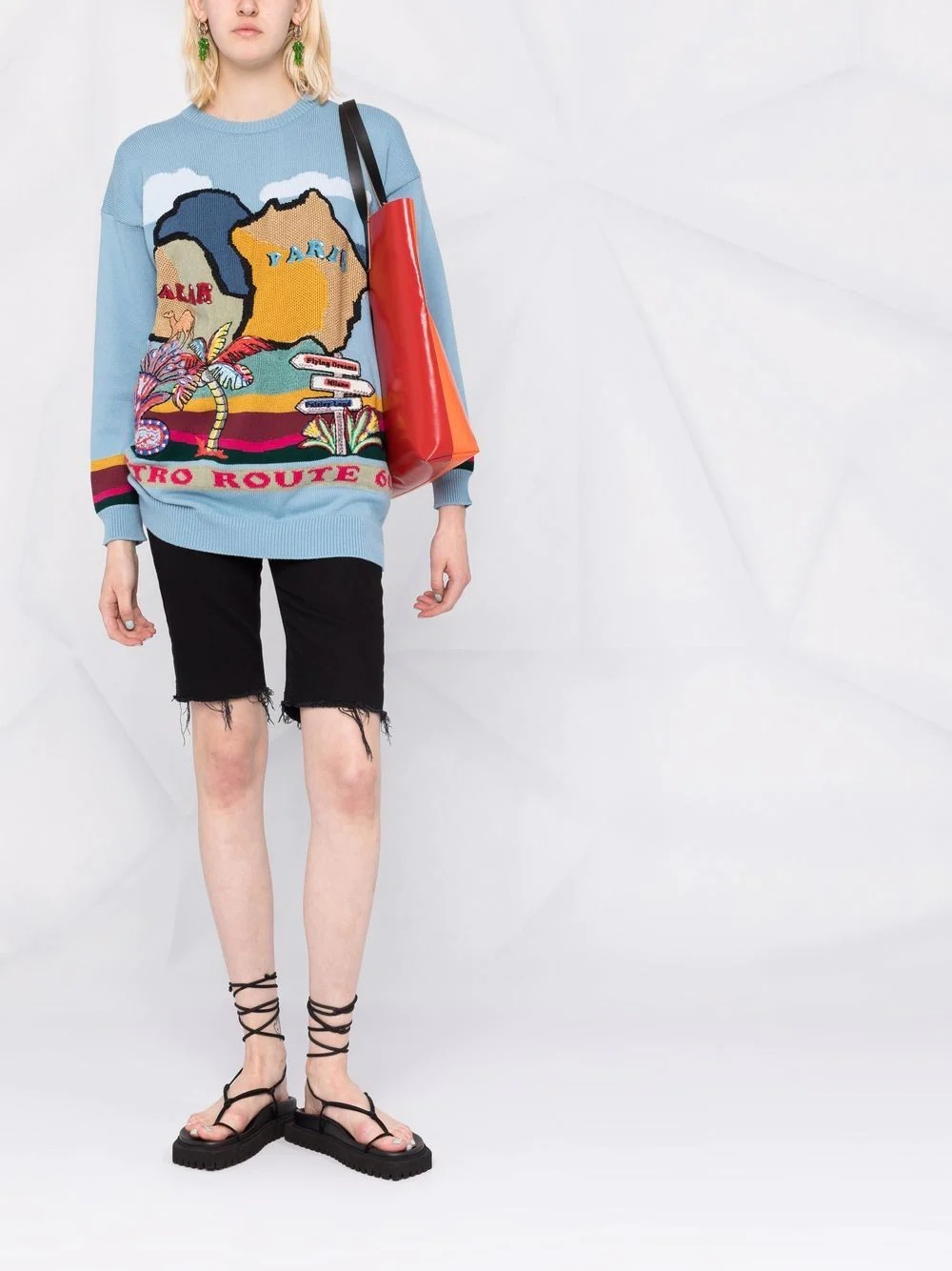 ETRO embroidered motif jumper - Blue