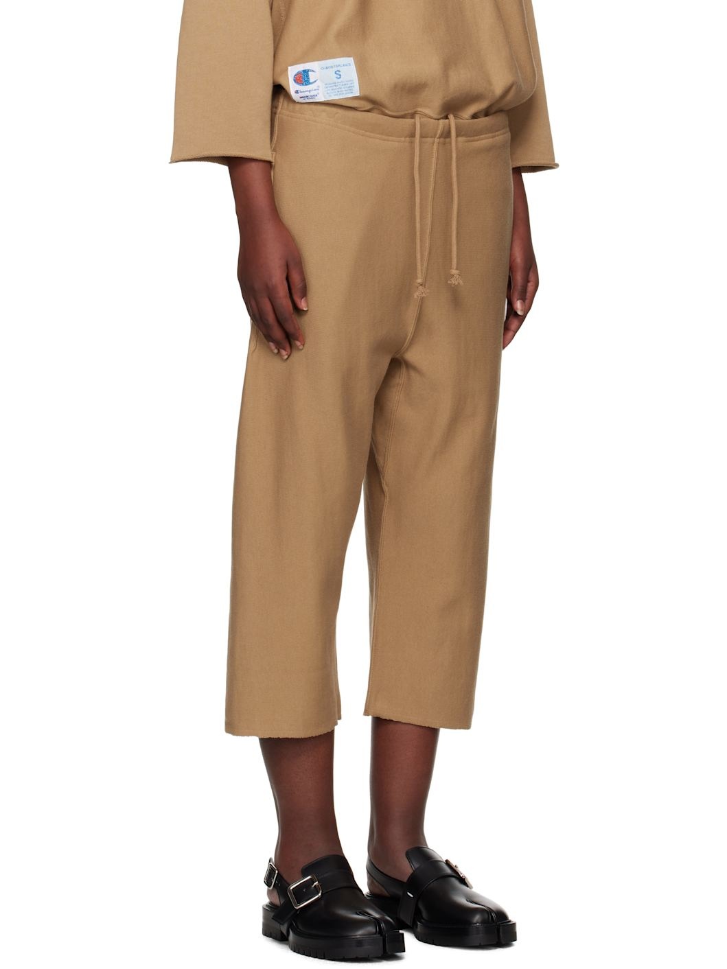Tan Champion Edition Cropped Sweatpants - 2