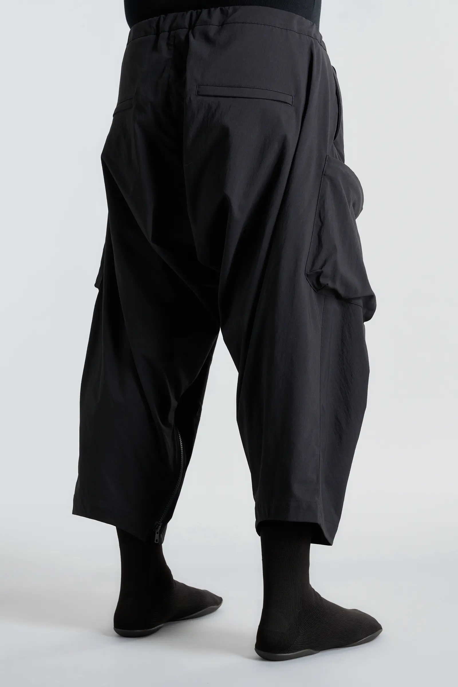 SK30-M Nylon Stretch Convert Cargo Skirt Black - 9