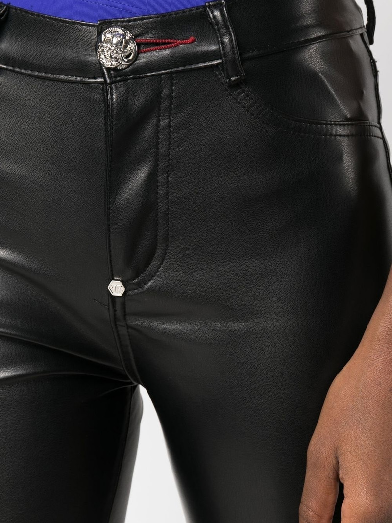 ribbed-knee high-waist leggings 5