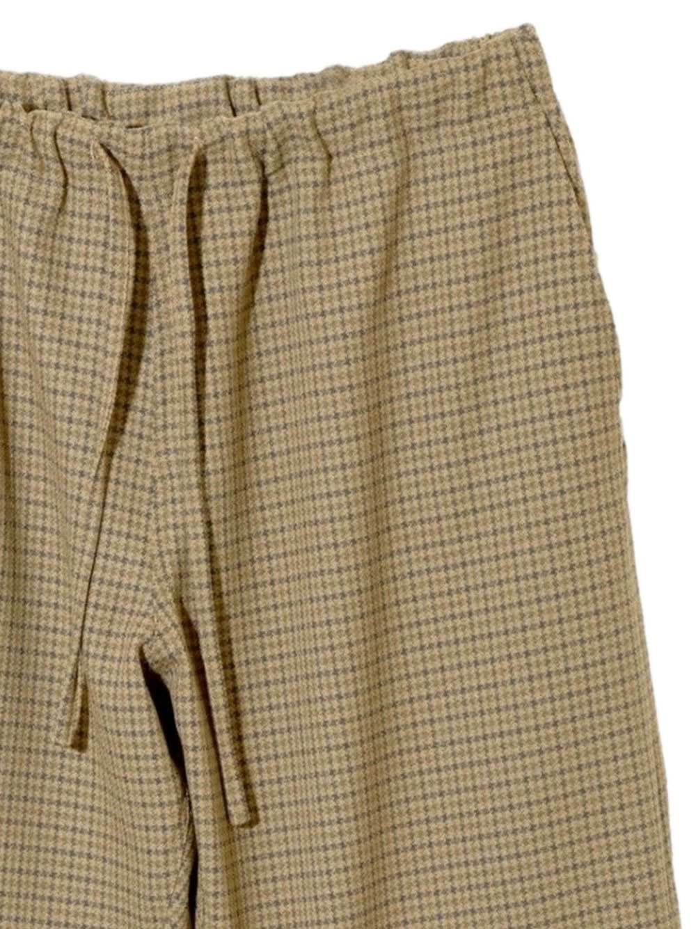 drawstring houndstooth tapered trousers - 2