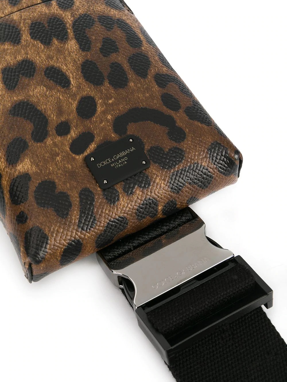 leopard print cross-body bag - 4