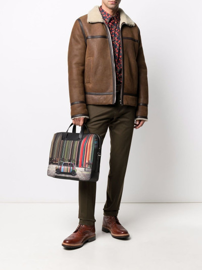 Paul Smith stripe-print laptop bag outlook