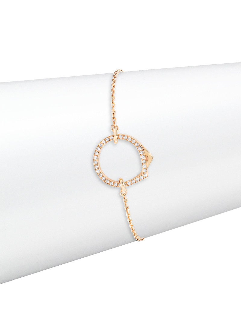 Women's Antifer 18K Rose Gold & 0.2 TCW Pavé Diamond Pendant Bracelet - Rose Gold 1