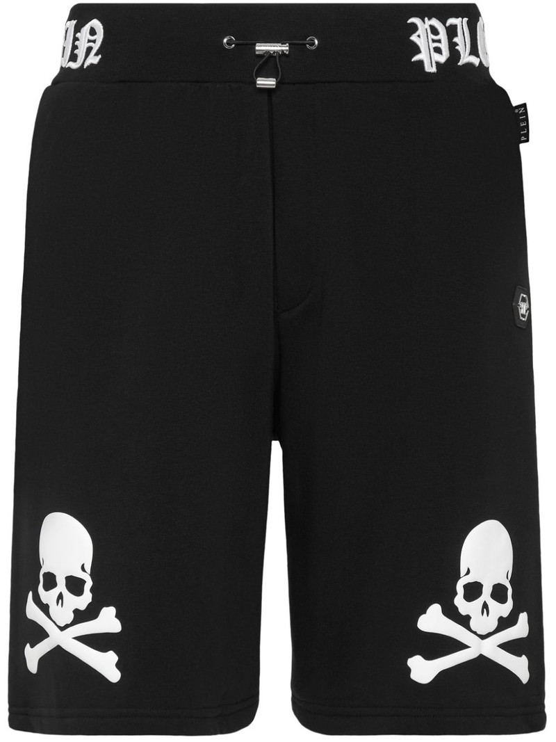 skull-print track shorts 1