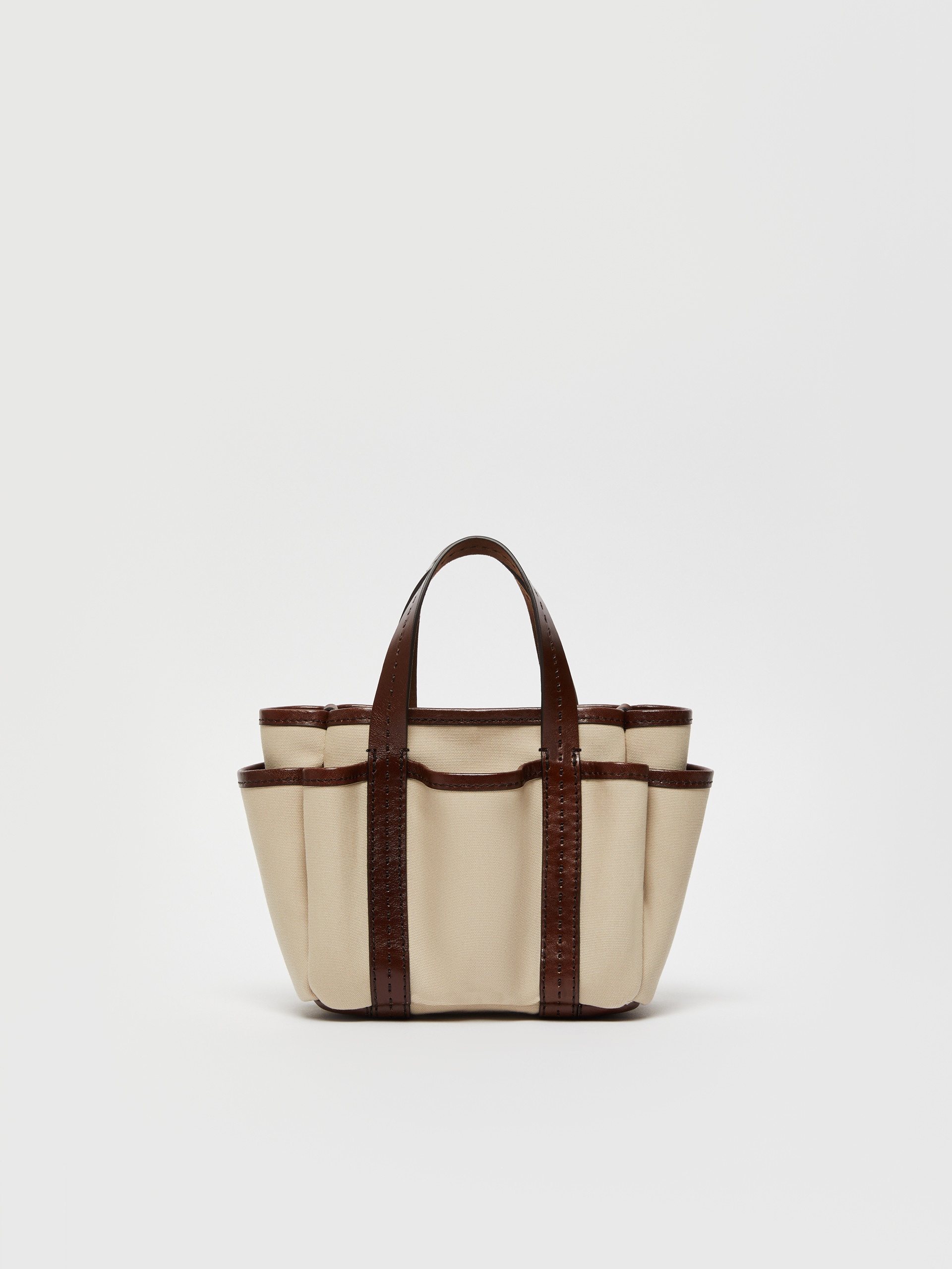 GARDENCABASXS Canvas and leather Giardiniera Mini tote bag - 3