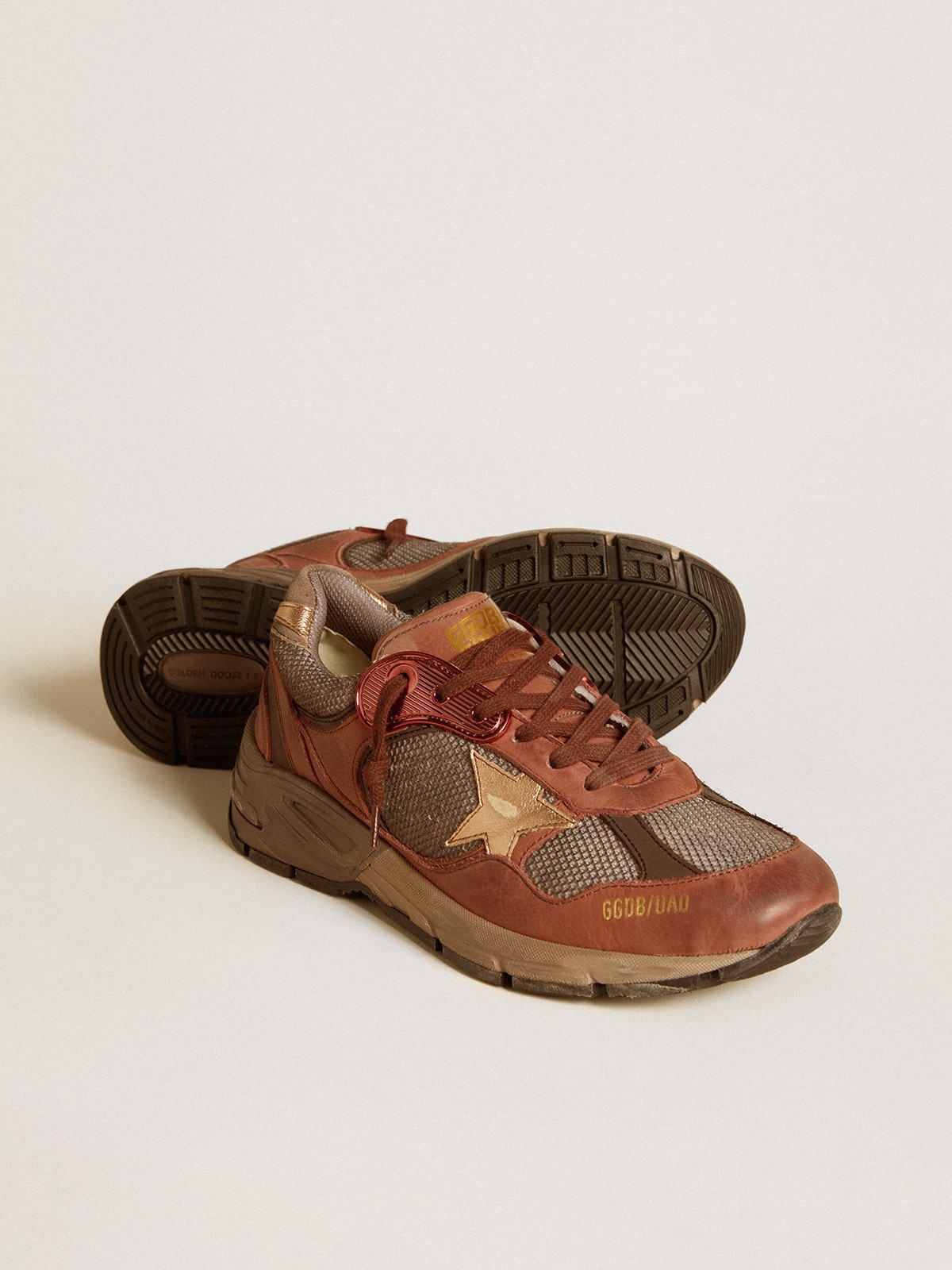 Women's Dad-Star in nubuck with gold leather star and suede heel tab - 4