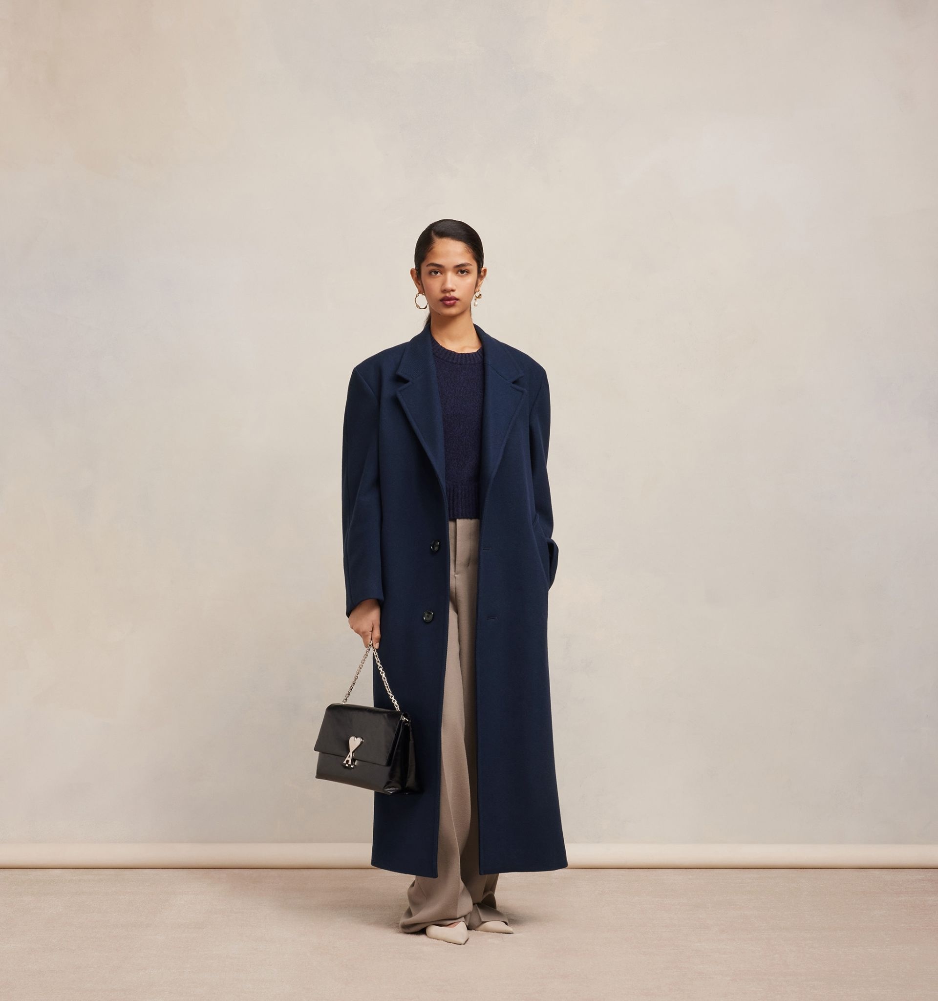 Three Buttons Oversized Coat - 3