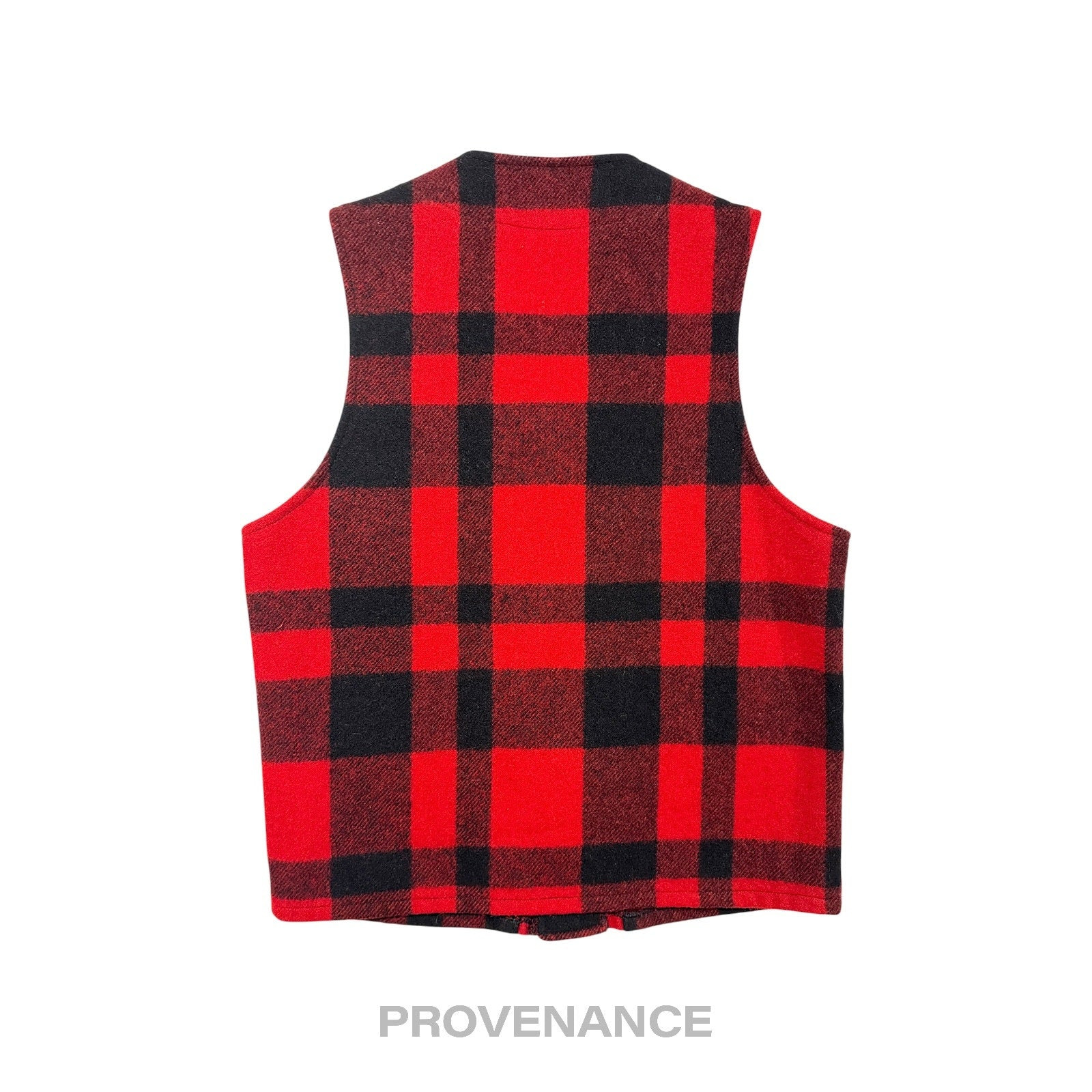 Filson Mackinaw Wool Vest - Red Black Plaid XS - 2