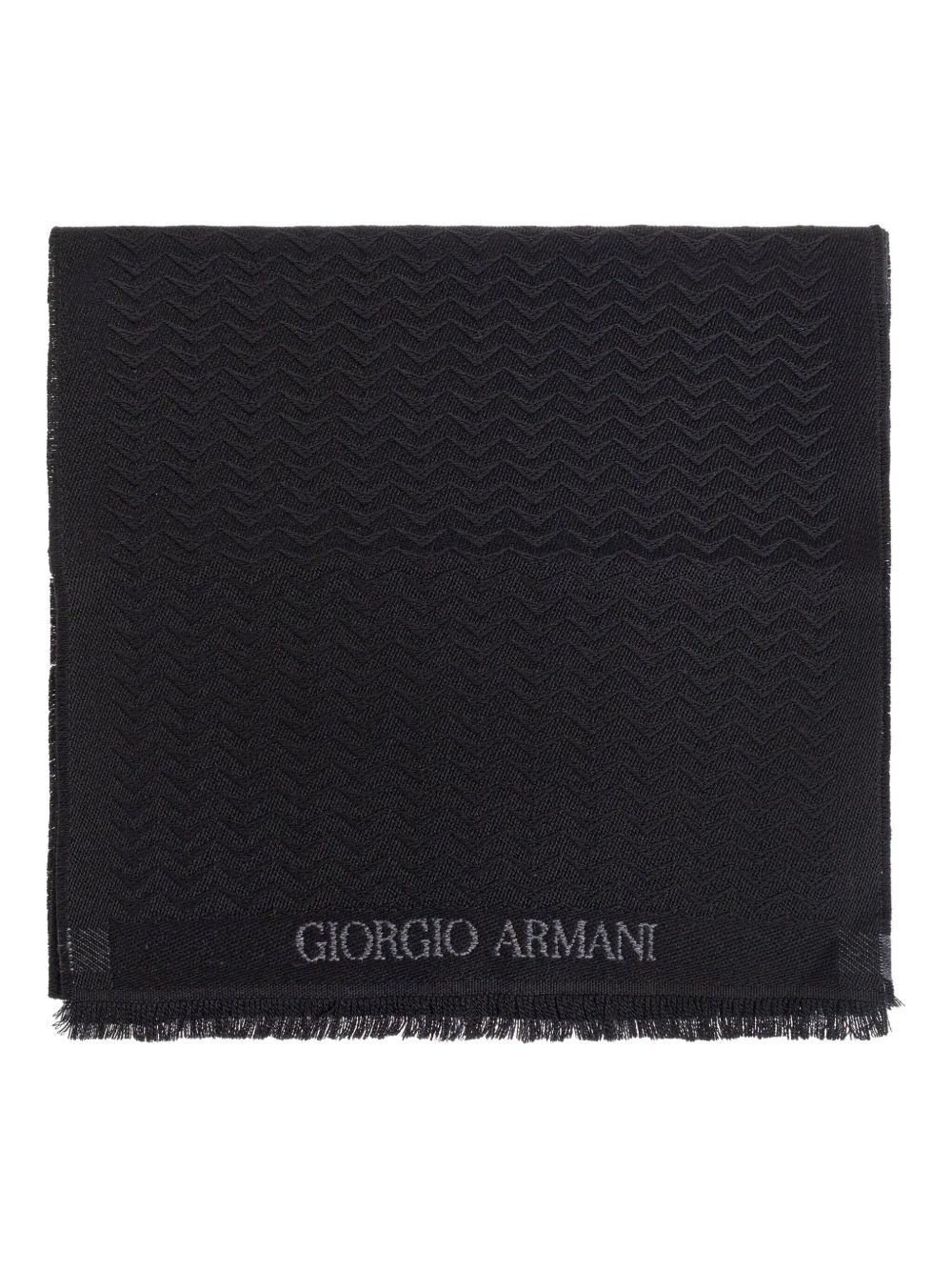 wool fringed scarf - 1