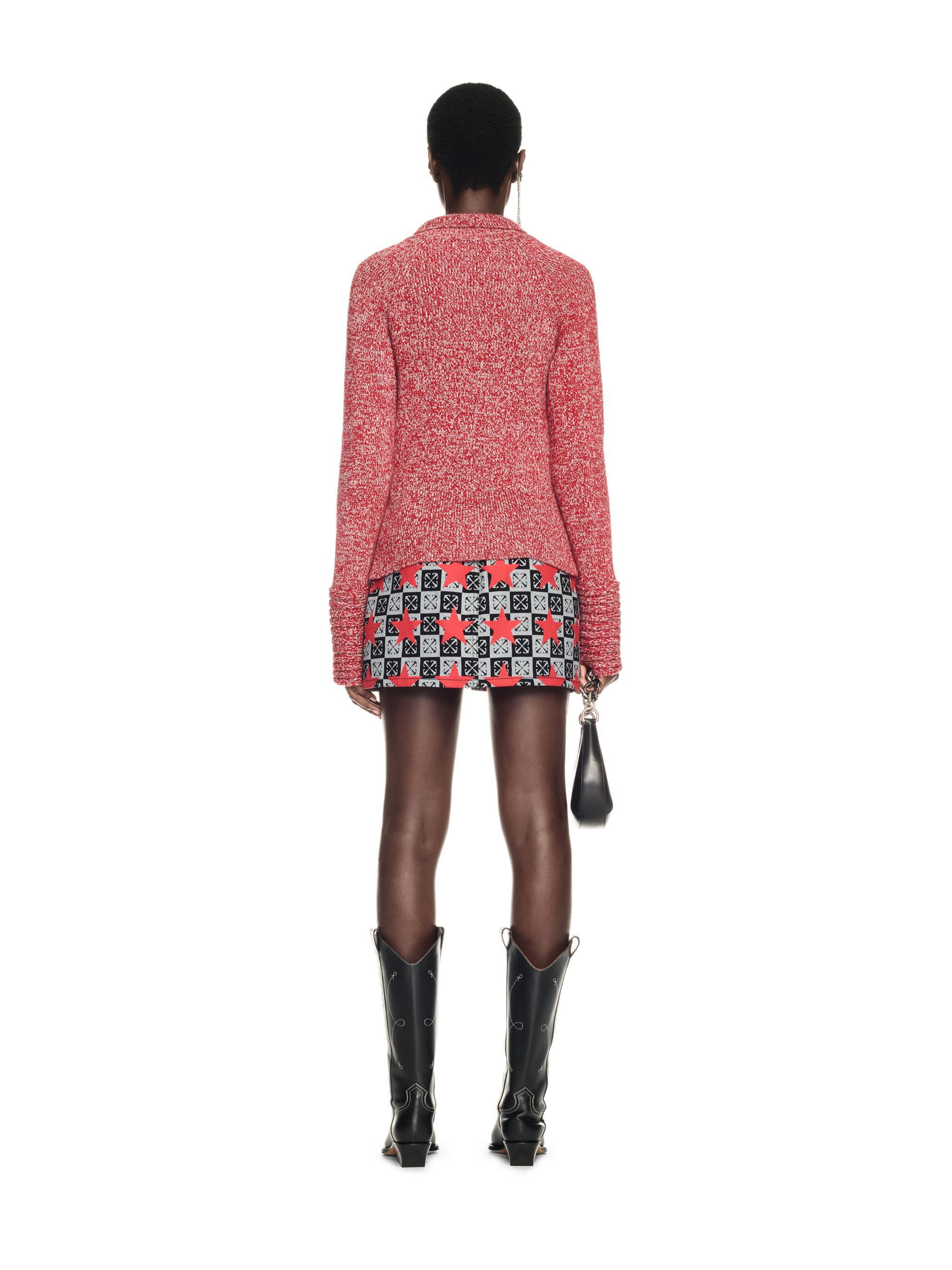 Red Blend Knit Jacket - 4