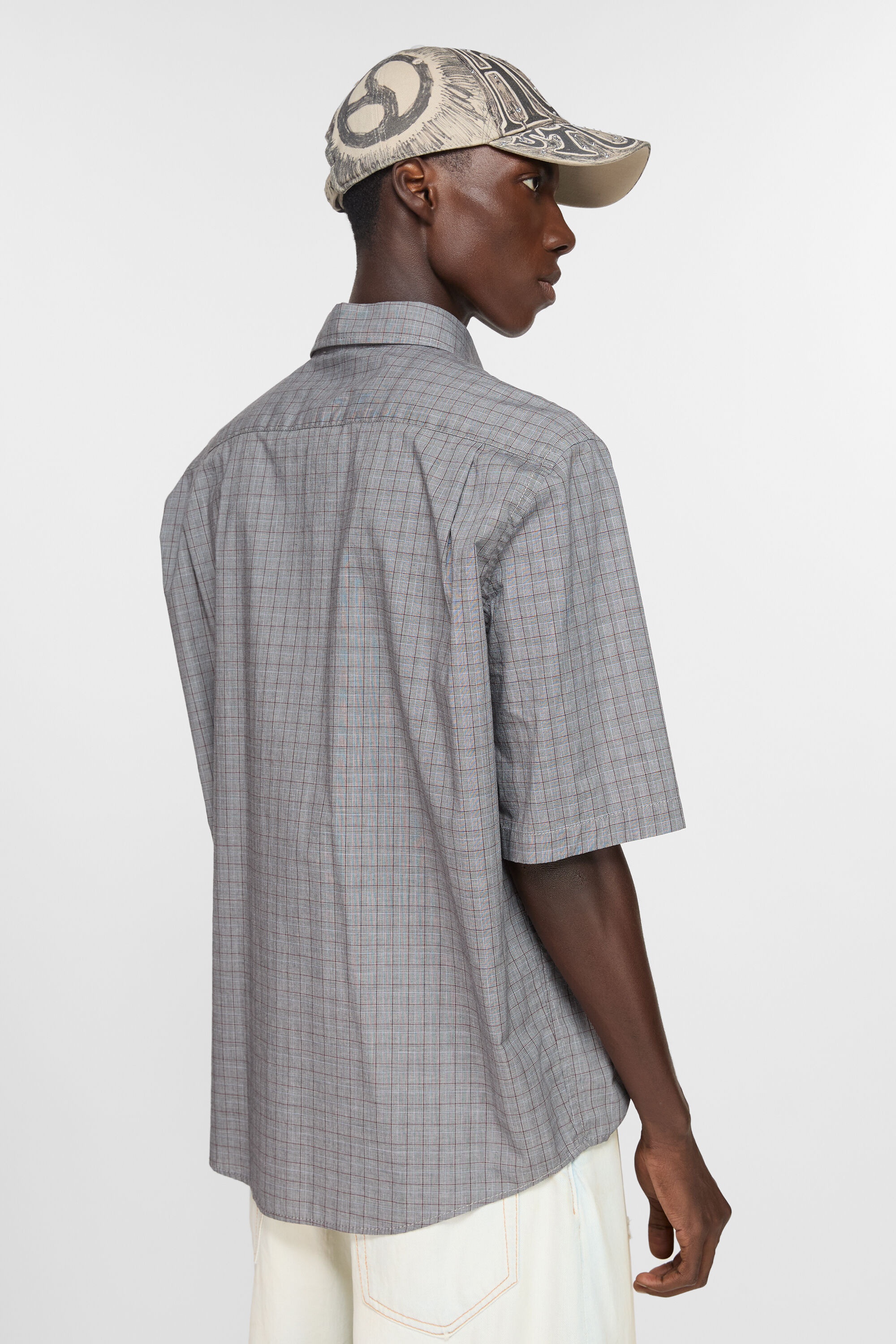 Short sleeve button-up - Grey - 3