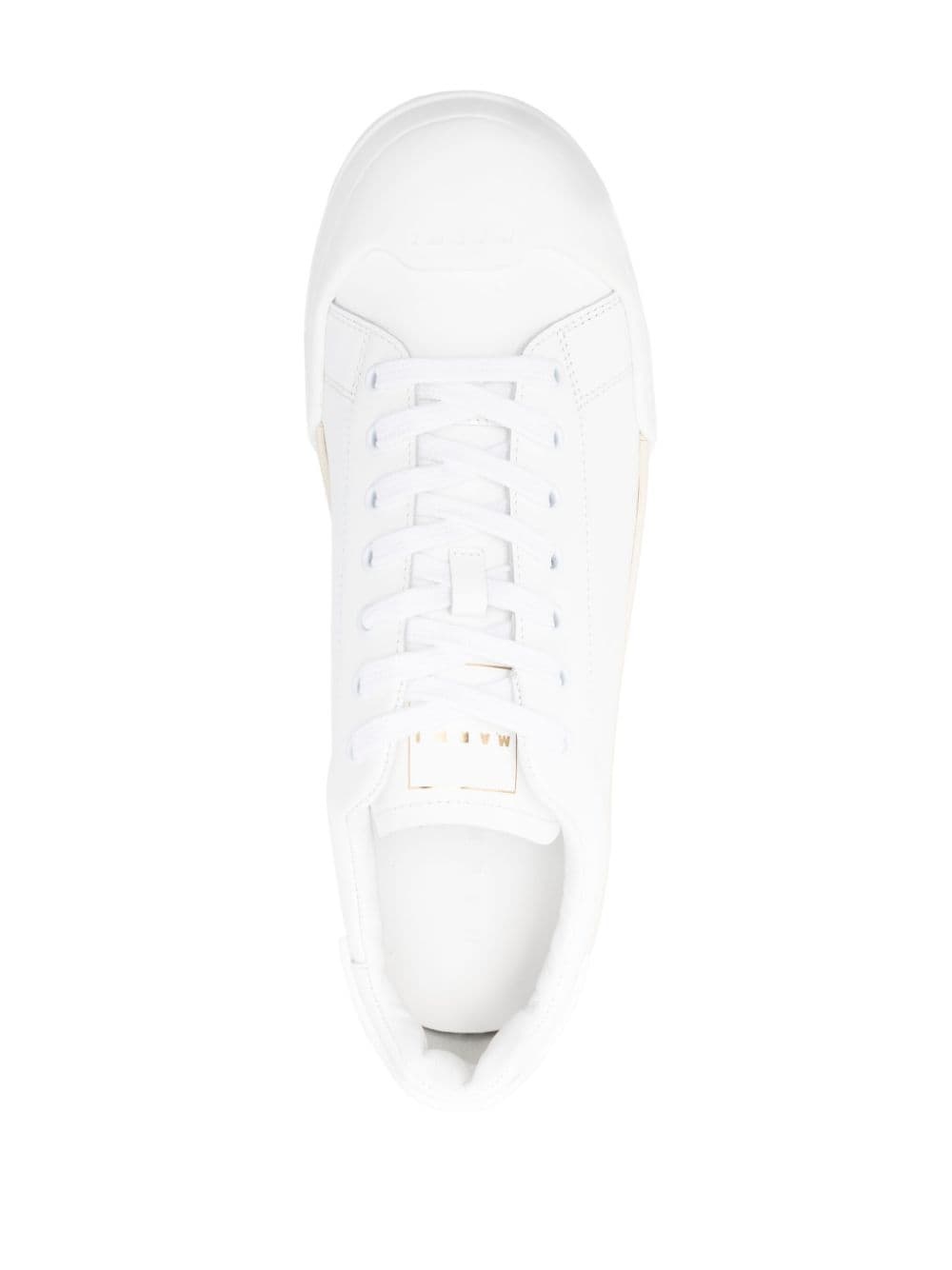 logo-debossed tonal leather sneakers - 4