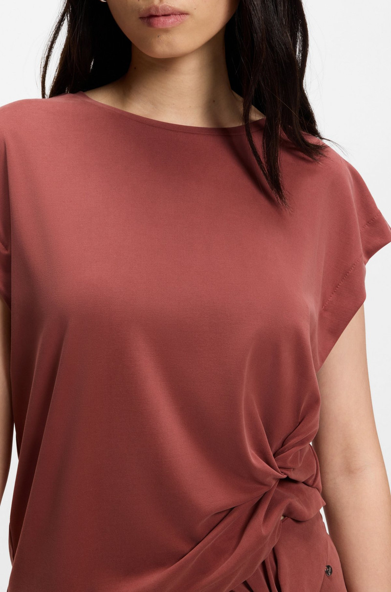 JERSEY T-SHIRT WITH SIDE TWIST DETAIL 5