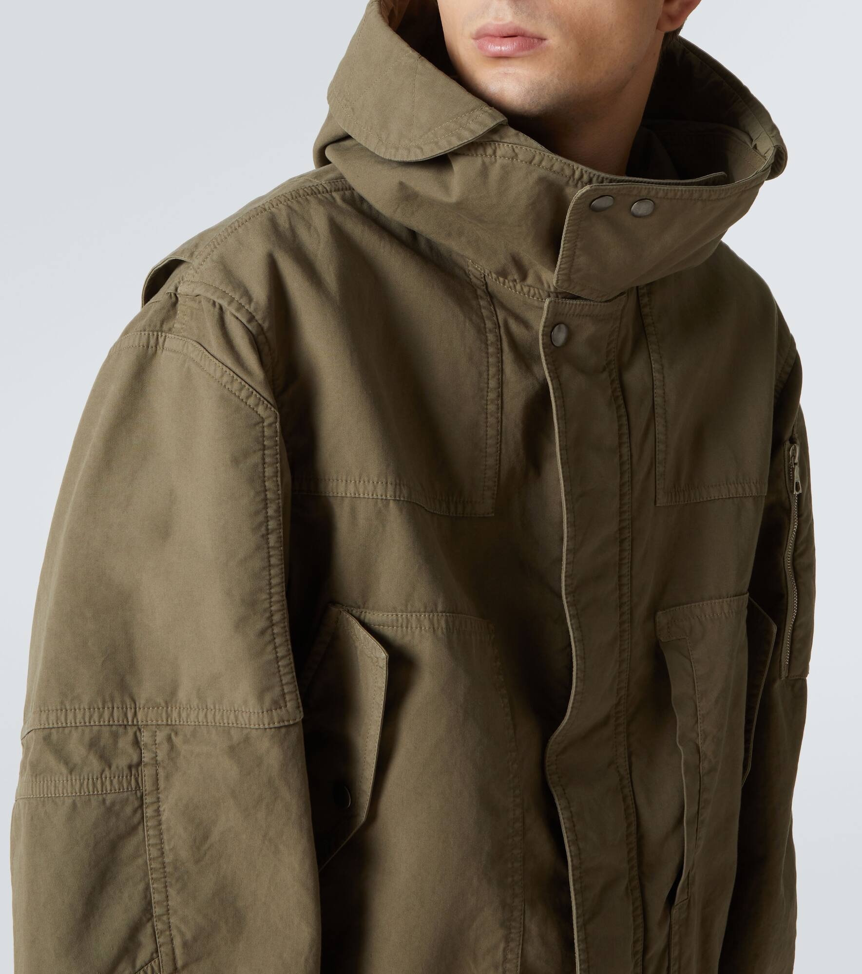 Hooded cotton jacket - 7