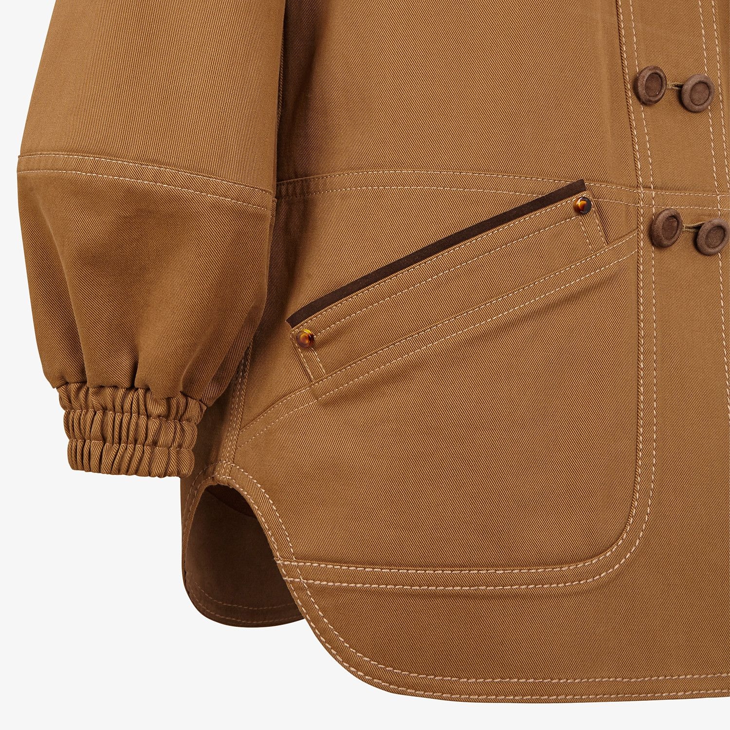 Brown gabardine jacket - 3