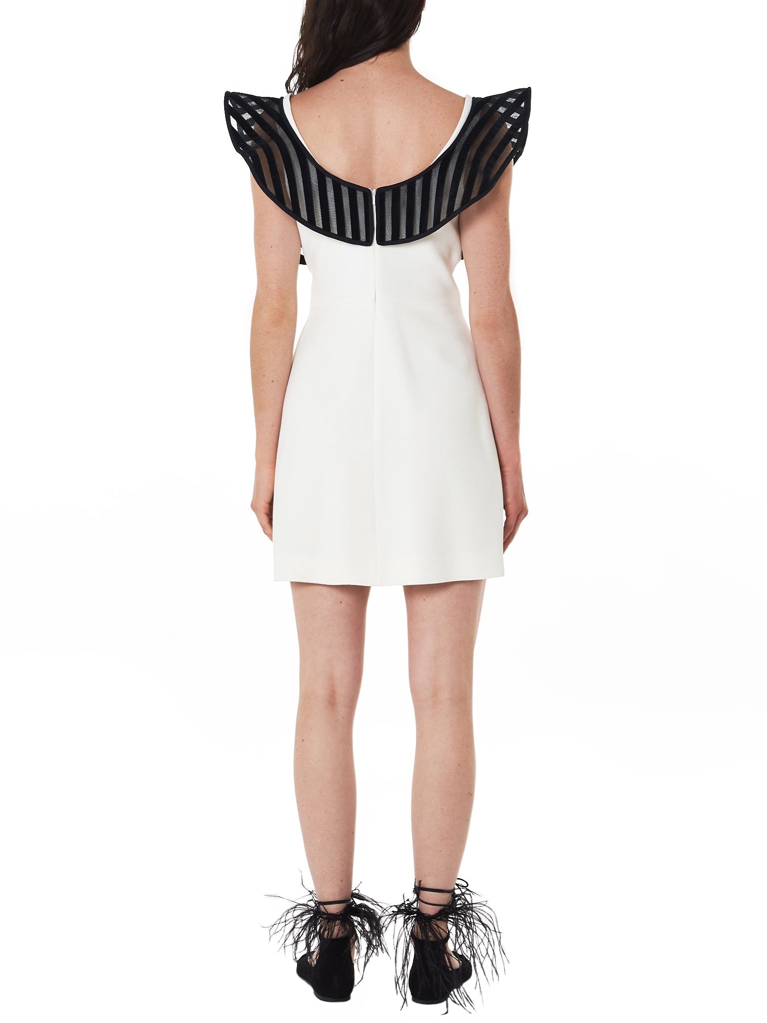 Flocked Mini Dress - 3