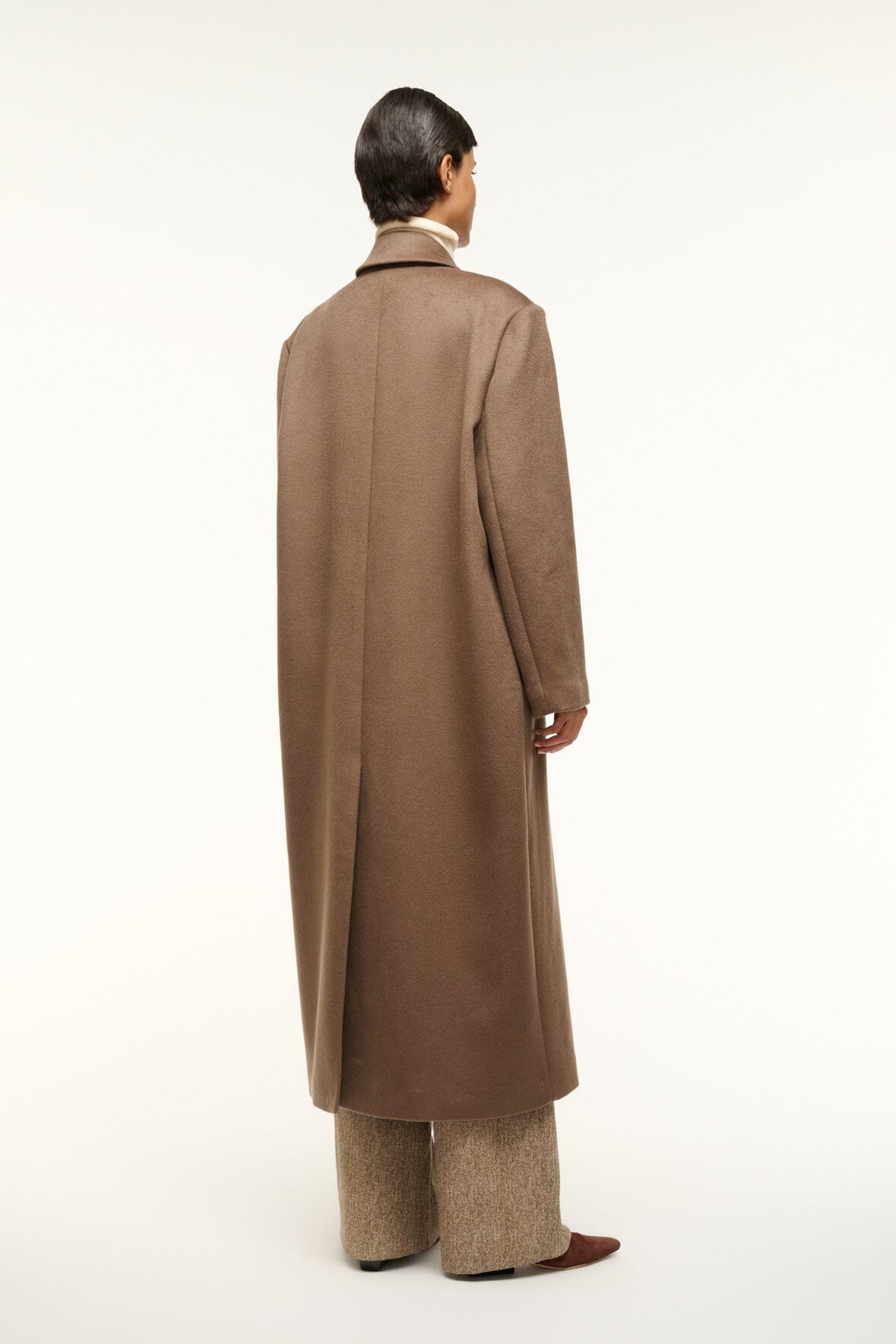 STAUD SERGE COAT DEEP TAUPE - 9