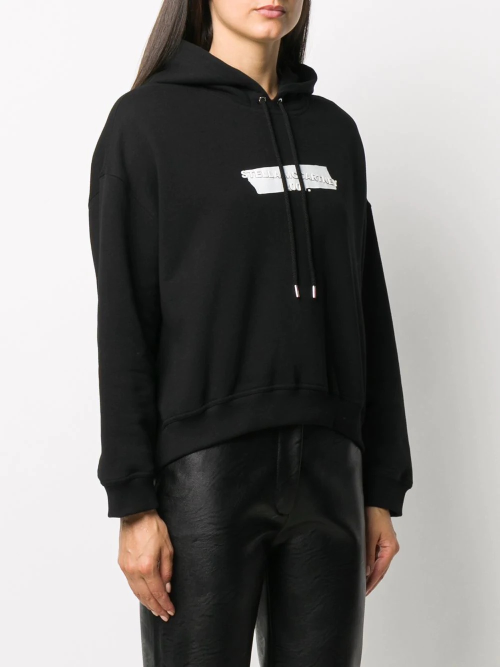 logo-print drawstring hoodie - 3