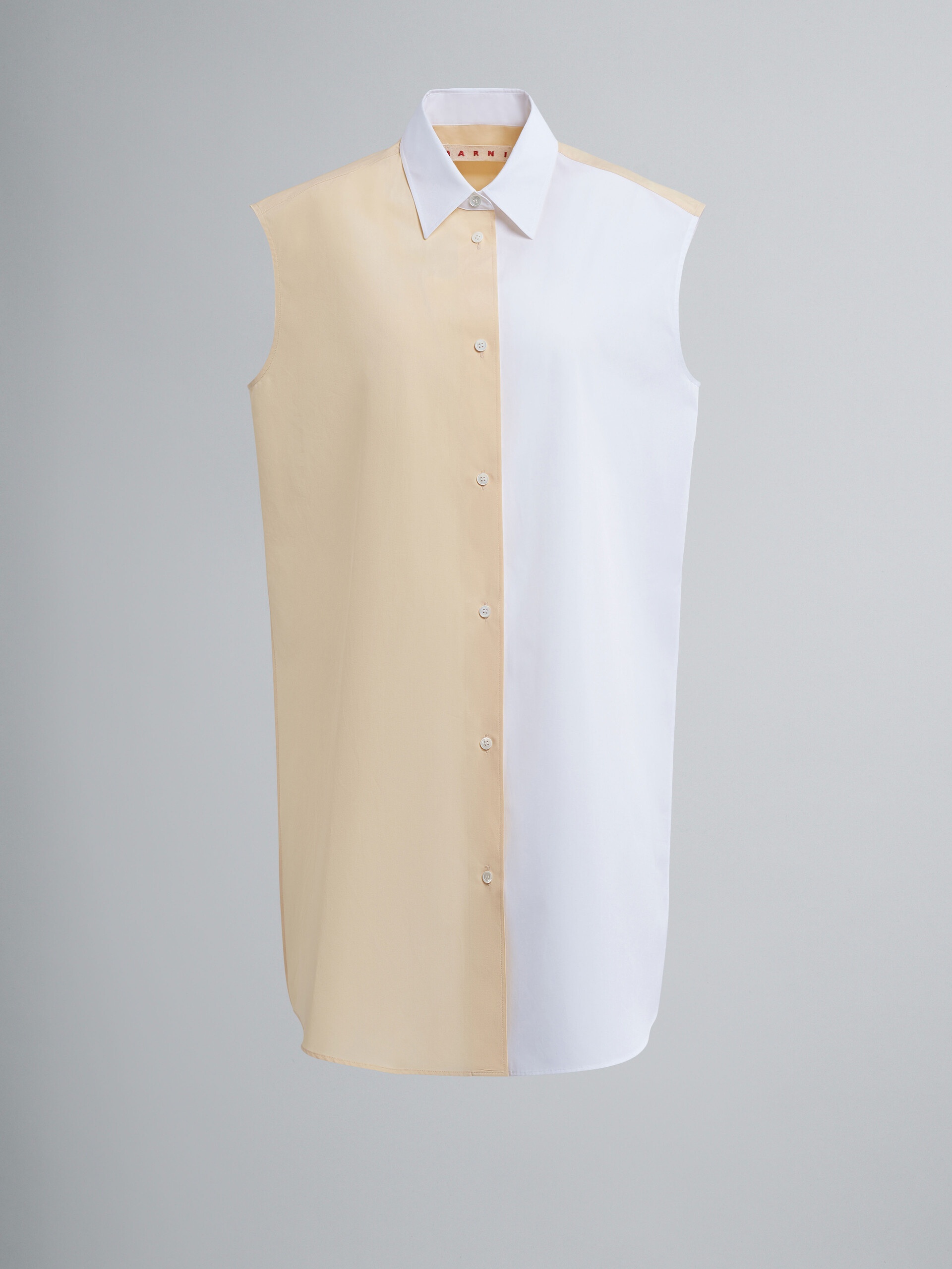 TWO-TONE BIO POPLIN TOP - 1