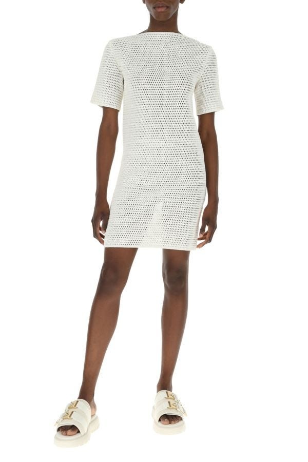 ワンピース BOTTEGA VENETA Ivory Crochet Dress Bottega Veneta Ivory Crochet Dress | italist