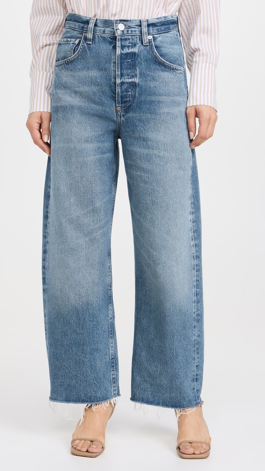 Ayla Raw Hem Crop Regenerative Cotton Jeans - 6