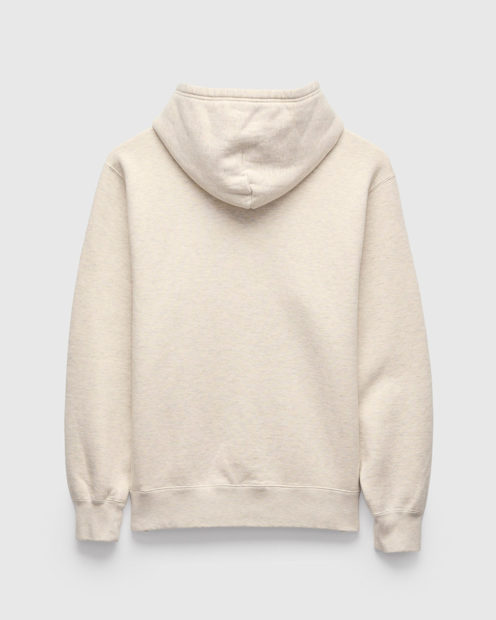 Azuma-Knit Fleece Pullover Hoodie in Oatmeal - 2