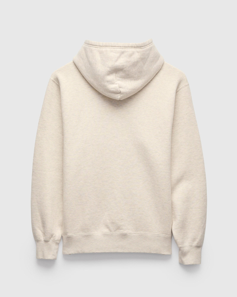 BEAMS PLUS Azuma-Knit Fleece Pullover Hoodie in Oatmeal outlook