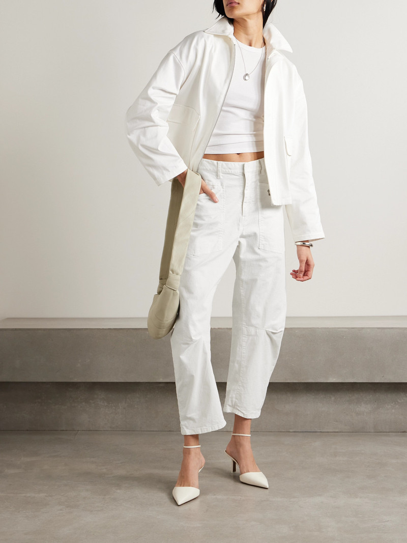 NILI LOTAN Shon Cotton-blend Twill Tapered Pants outlook