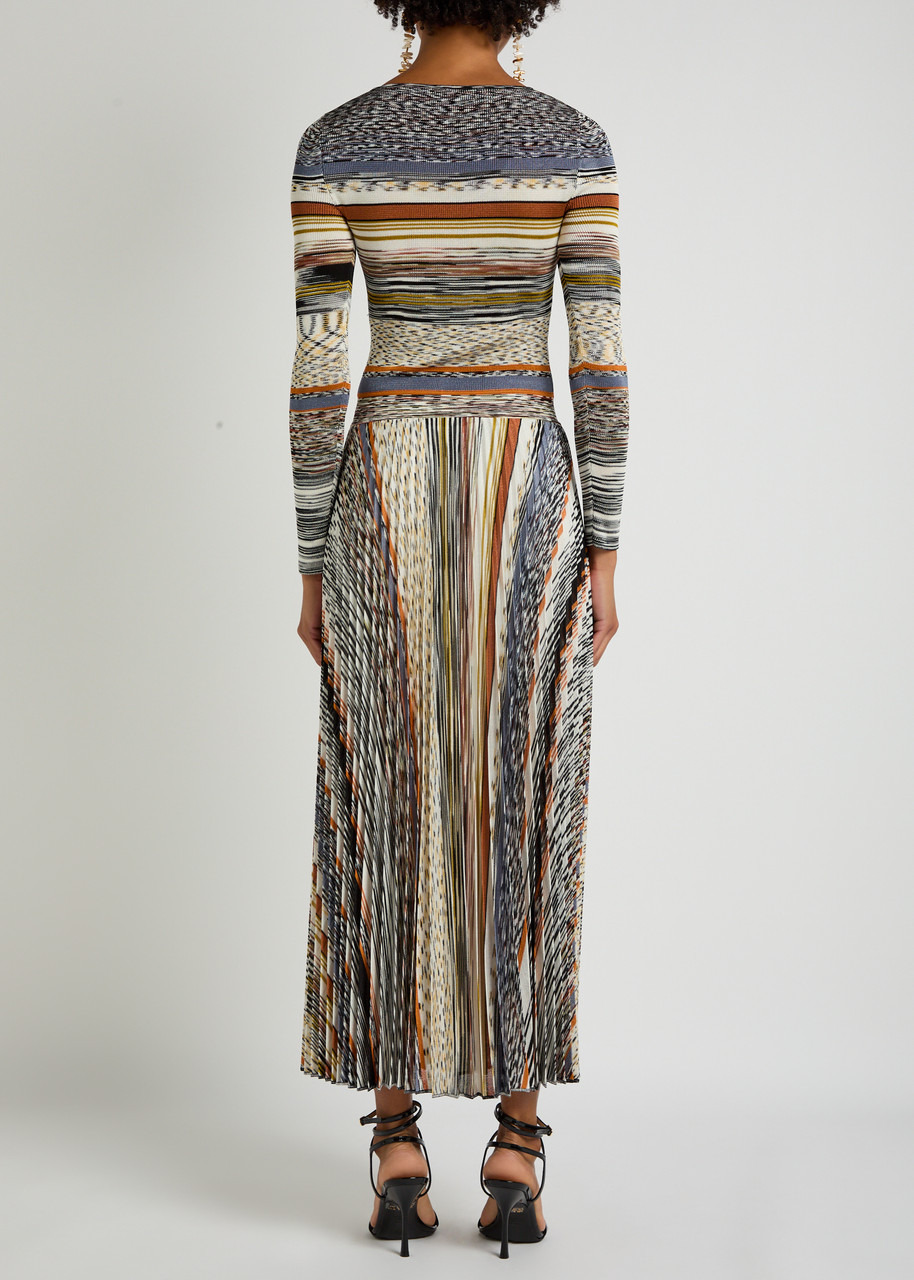 Missoni Striped Fine-knit Midi Dress - 3