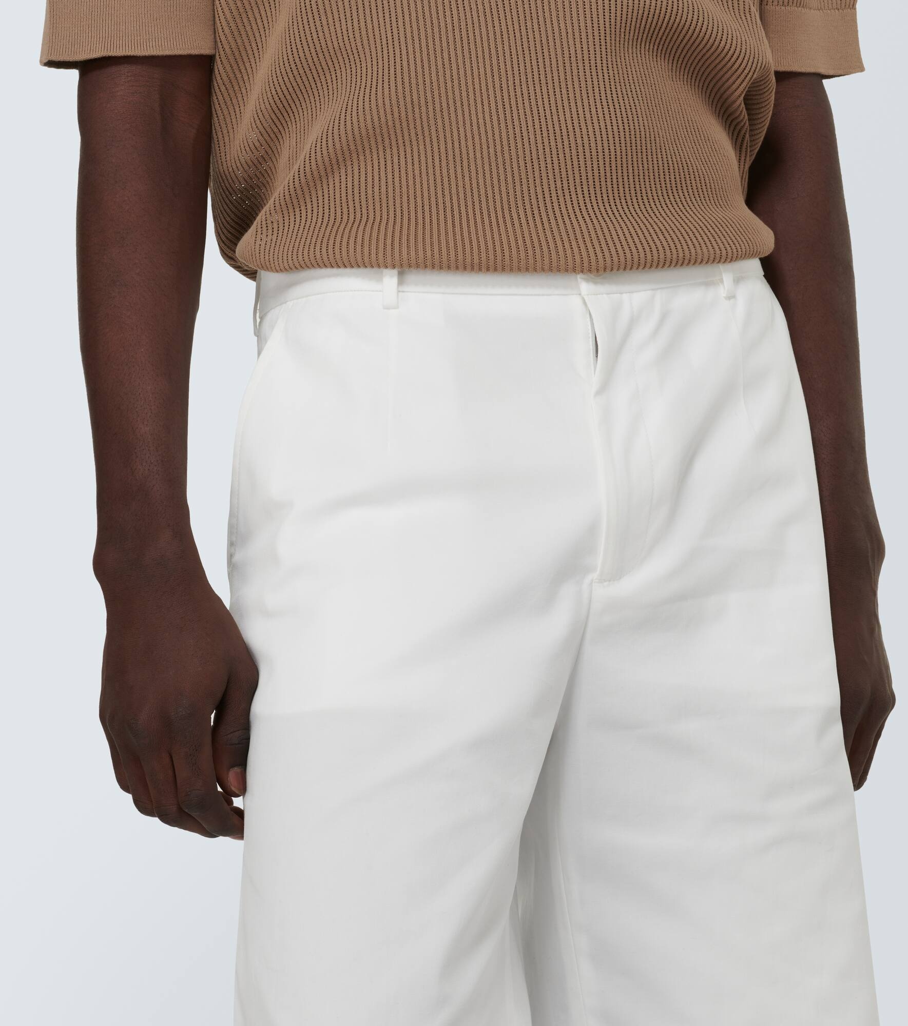 Cotton-blend Bermuda shorts - 5