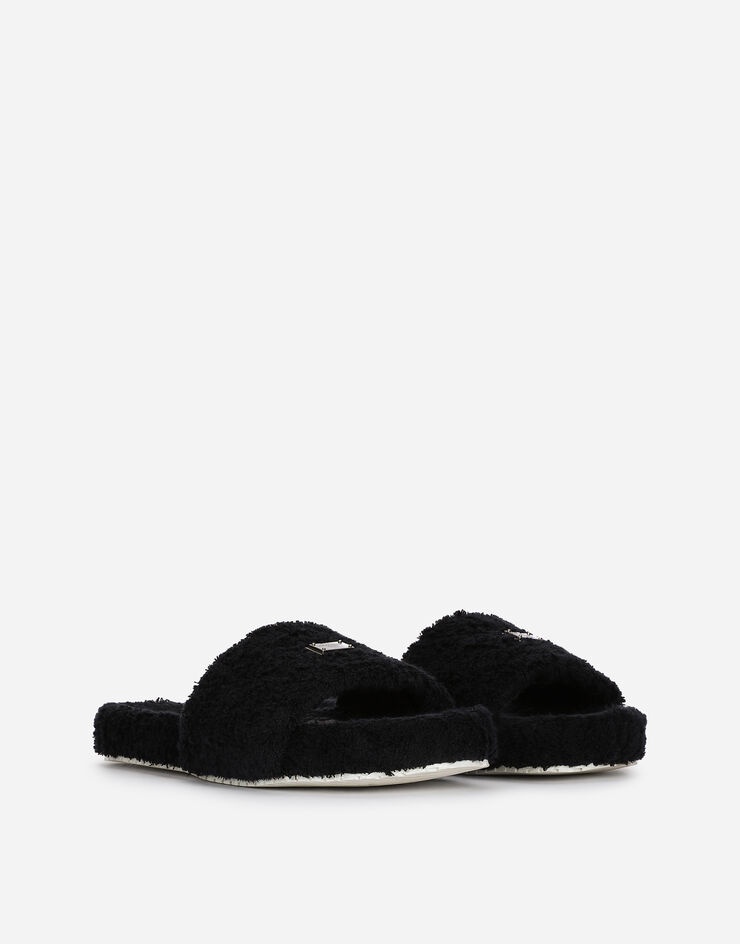 Terrycloth sliders with logo tag - 2