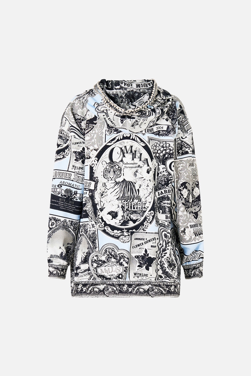 SILK BAND OVERSIZED HOODIE WITH POCKETS - 7
