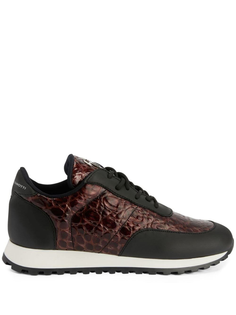 Jimi Running crocodile-embossed sneakers - 1