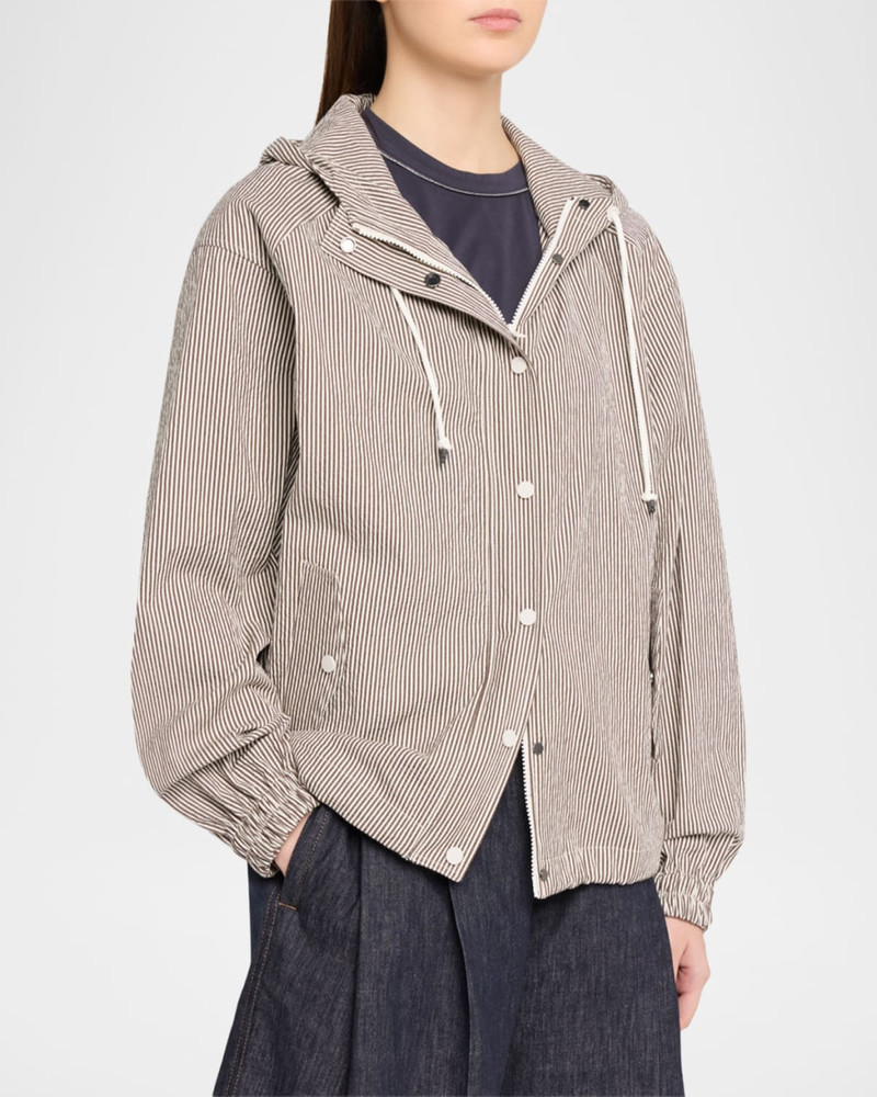Cotton Seersucker Hooded Jacket 4