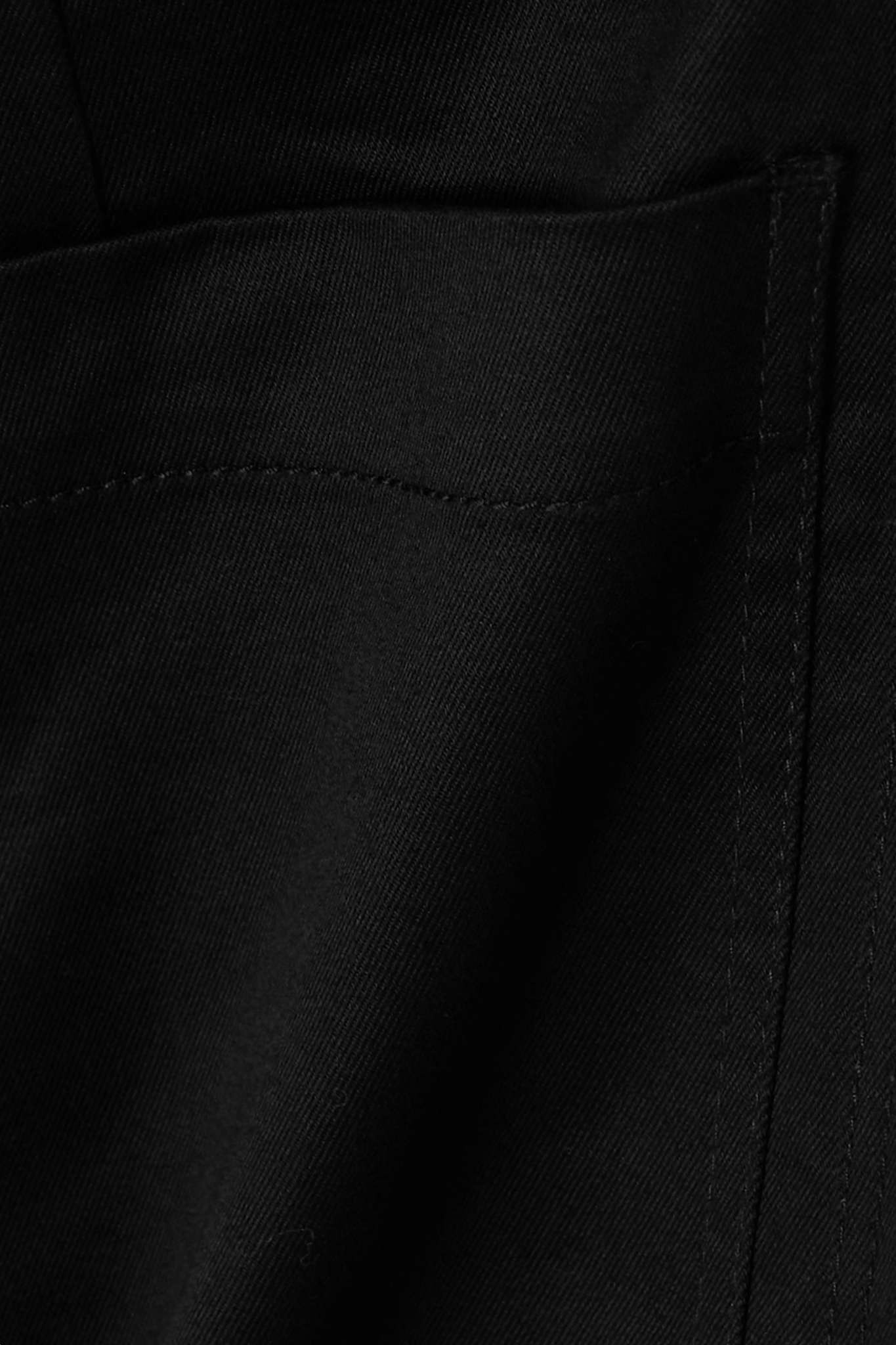 Belted cotton-blend twill wide-leg cargo pants - 4