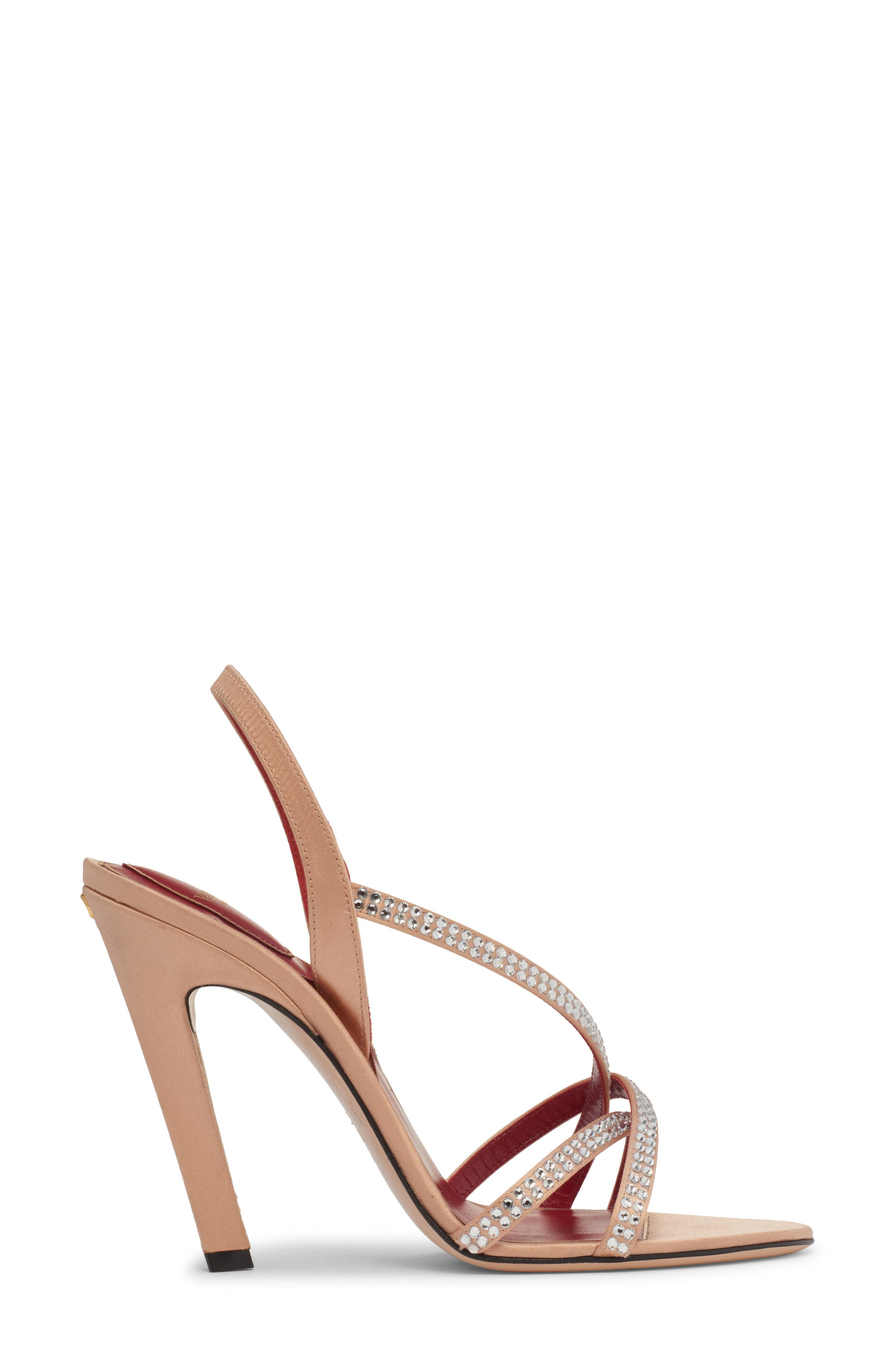 Valentino Crystal Embellished Slingback Sandal in Beige Couture/Crystal at Nordstrom - 3