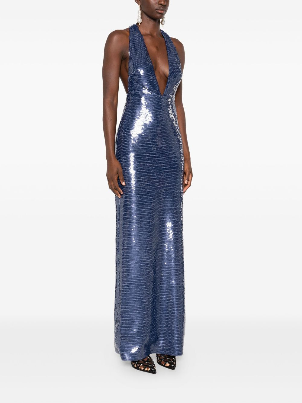 Olympia sequin-embellished maxi dress - 3