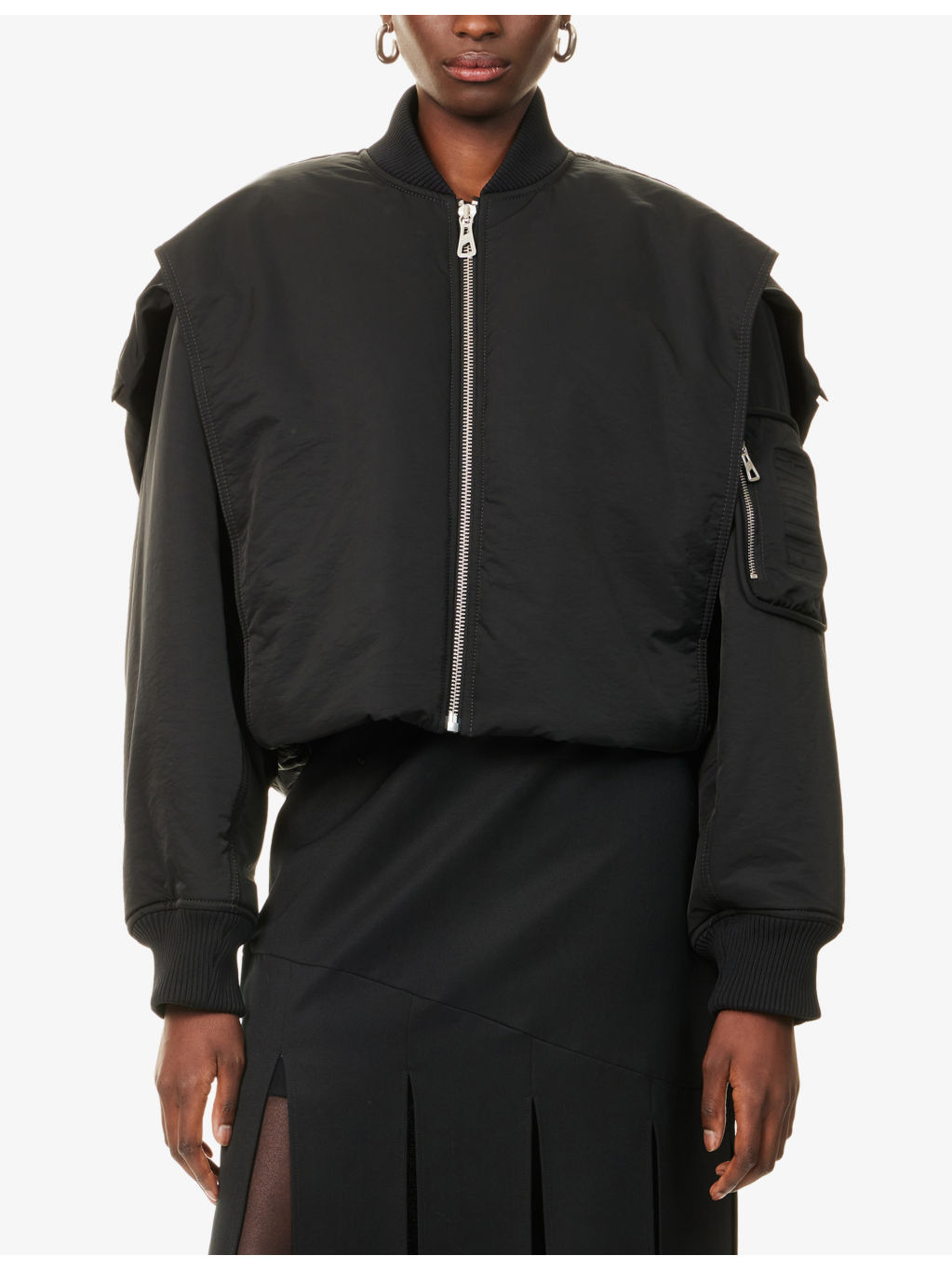 Crop Relaxed-Fit Woven Jacket - 3