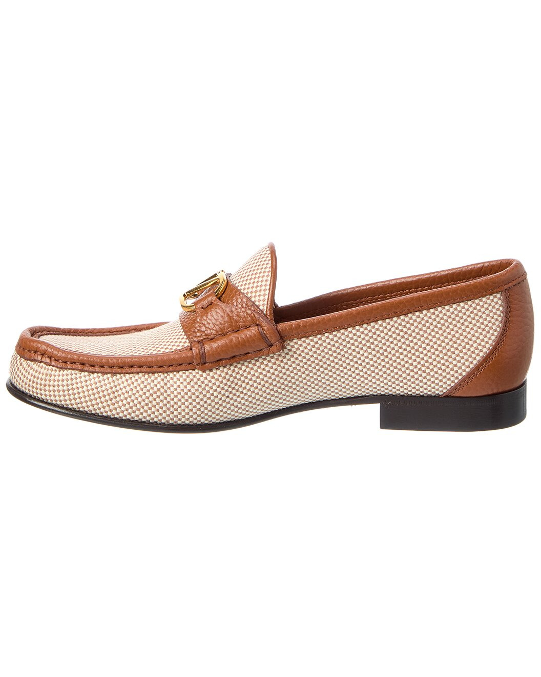 Valentino VLogo Canvas & Leather Loafer - 2