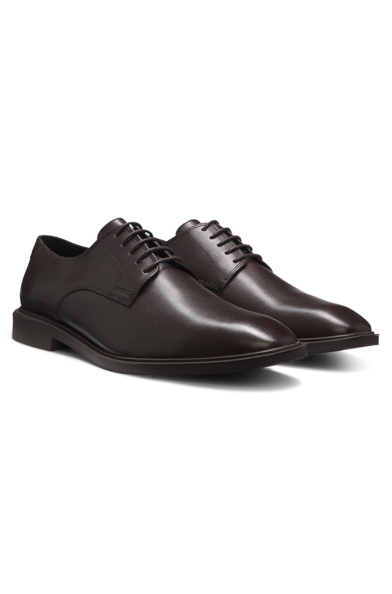 EMBOSSED-LOGO DERBY SHOES IN LEATHER 2