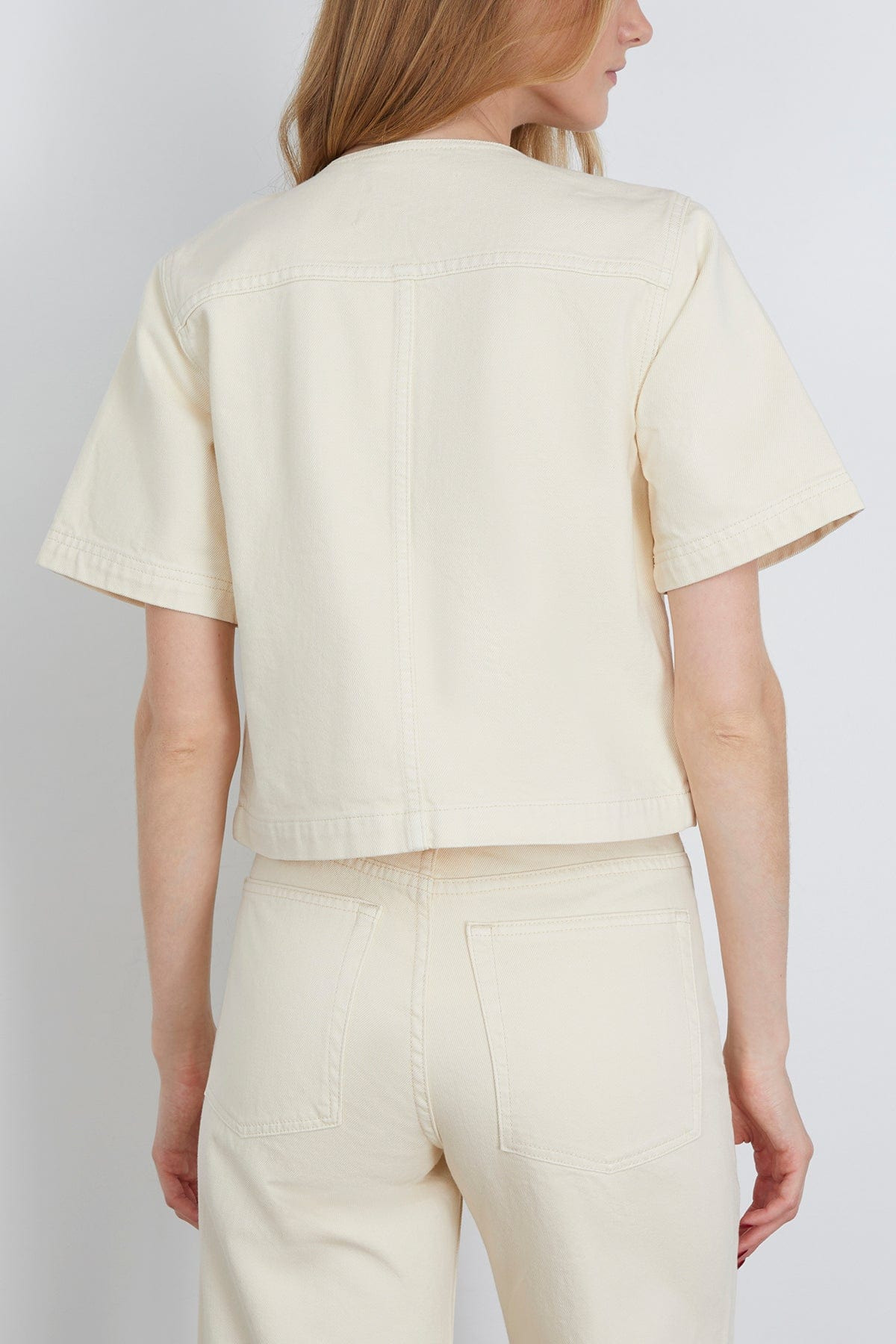 The Serge Short Sleeve Jacket in Birch - 4