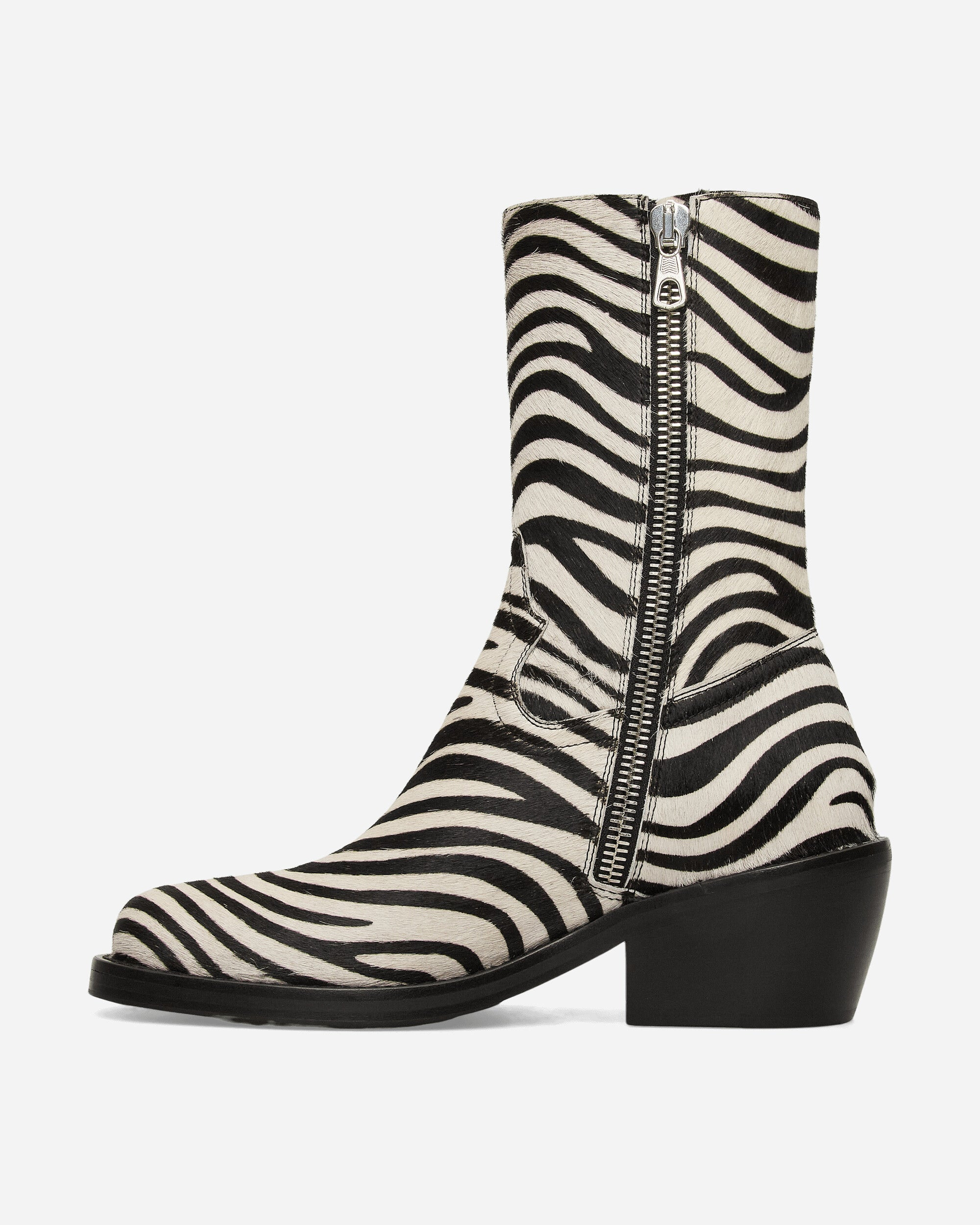 Zebra Ponyhair Boots Black - 3