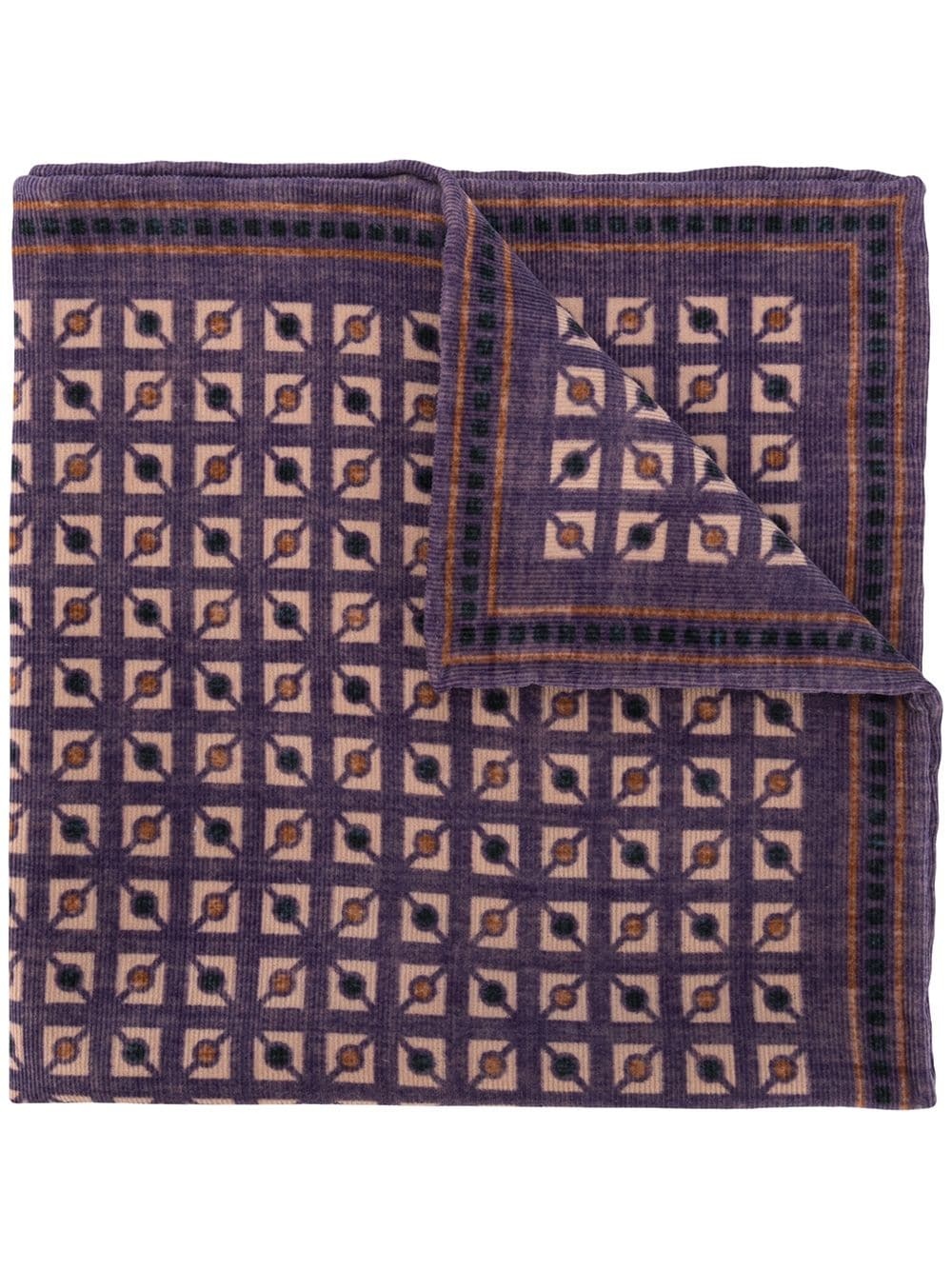 geometric-print square scarf - 1