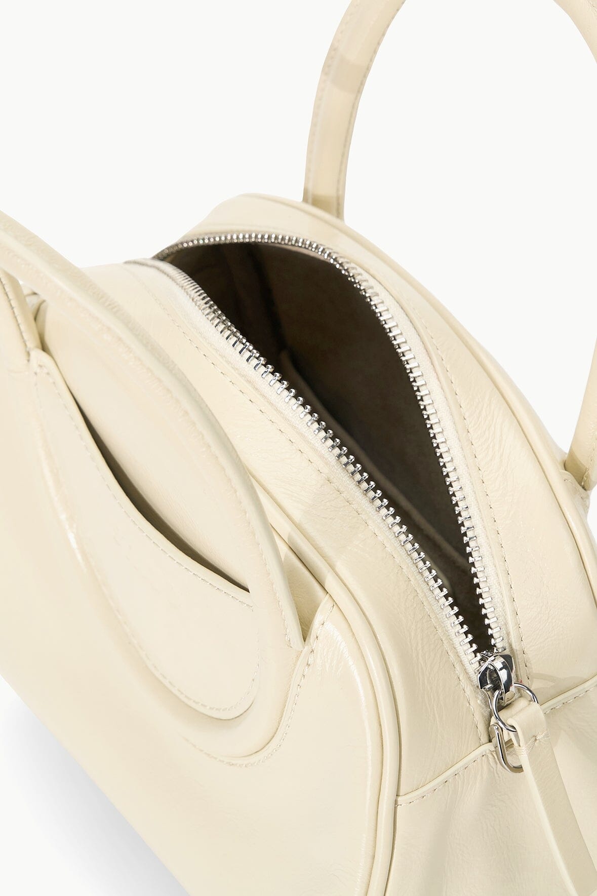 STAUD MAUDE MINI BOWLER BAG CREAM - 7